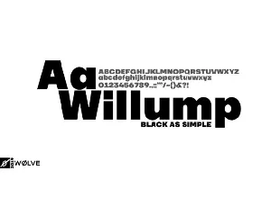 Willump font