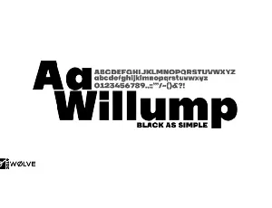 Willump font