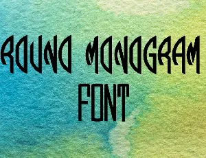 Round Monogram font