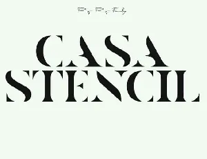 Casa Stencil font