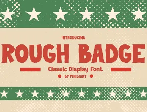 ROUGH BADGE font