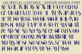 GEESOR UNIQUE DEMO font