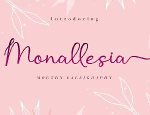 Monallesia Calligraphy font