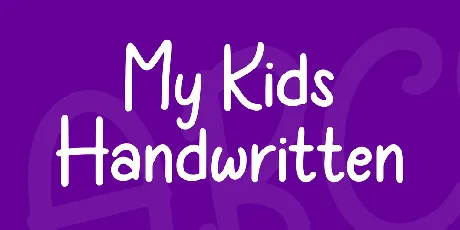 My Kids Handwritten font