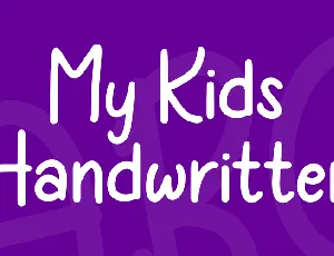 My Kids Handwritten font