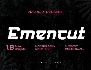 Emencut font