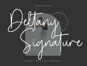 Deltany Signature font