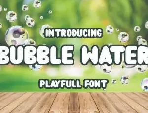 Bubble Water Display font