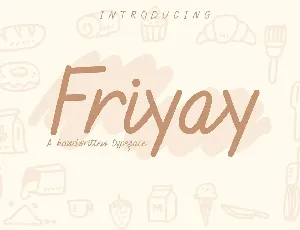 Friyay Handwritten font