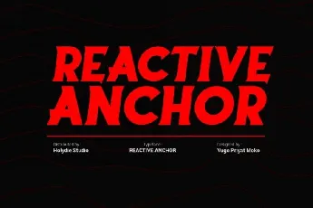 Reactive Anchor Display font