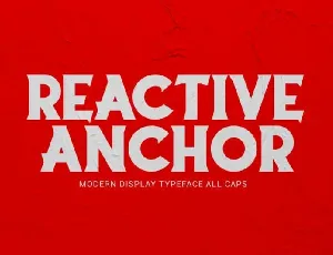 Reactive Anchor Display font