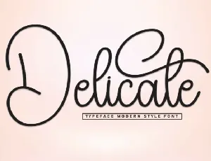 Delicate Script font