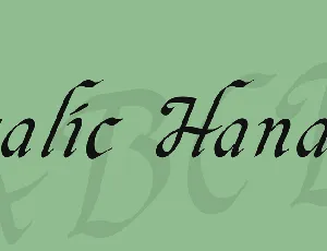 Italic Hand font