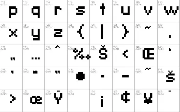 SF Pixelate font