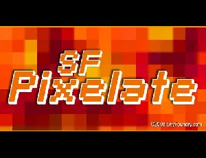 SF Pixelate font