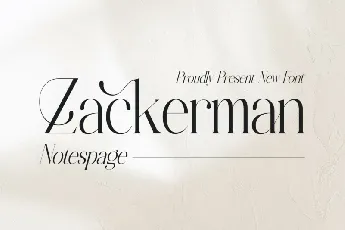 Zackerman font