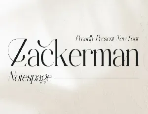 Zackerman font