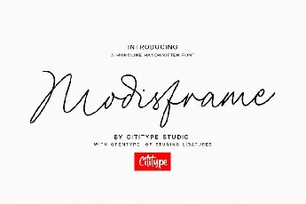 Modisframe font