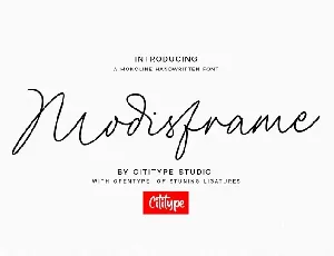 Modisframe font