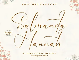 Salmanda Hannah font