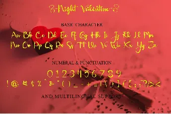 Night Valentine - Personal Use font