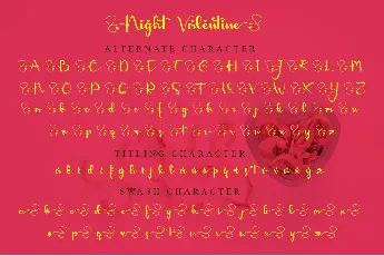 Night Valentine - Personal Use font