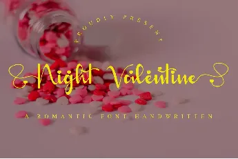 Night Valentine - Personal Use font