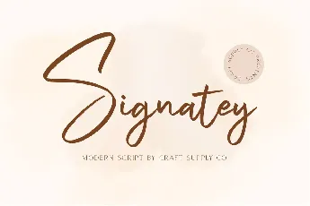 Signatey Free font