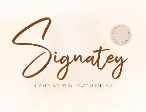 Signatey Free font