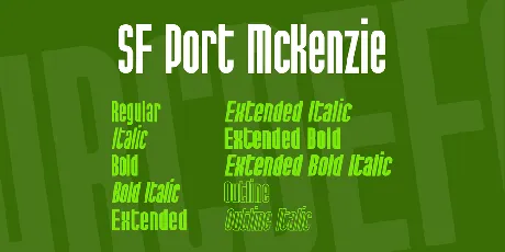 SF Port McKenzie font