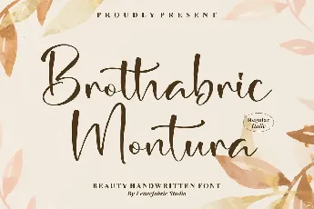 Brothabric Montura font