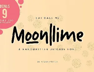 Moonllime Script font