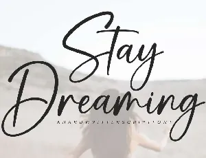 Stay Dreaming font