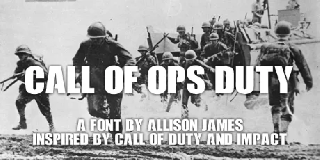 Call of Ops Duty font