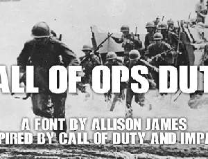 Call of Ops Duty font