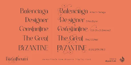 Bizantheum font