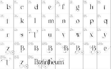 Bizantheum font