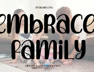 Embrace Family Display font