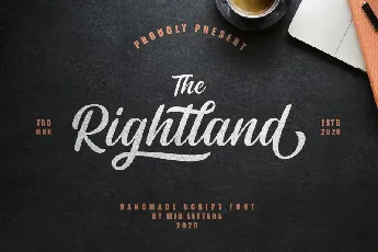 Rightland Bold Script font