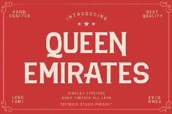 Queen Emirates font