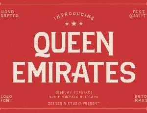 Queen Emirates font