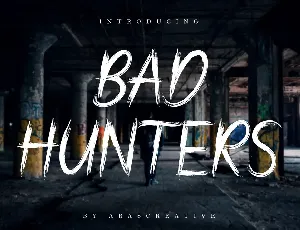 Bad Hunter Brush font