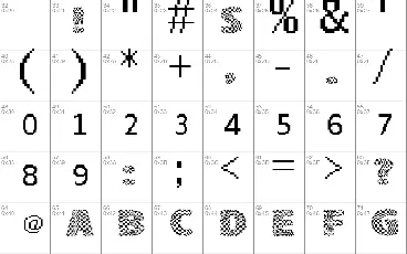 vtks squares font