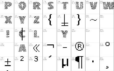 vtks squares font