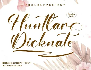 Huntlar Dicknate font