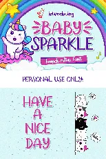 Baby Sparkle Display font