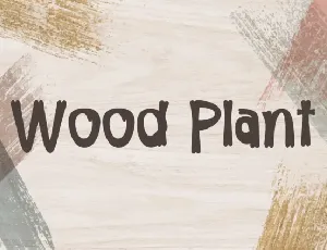 Wood Plant font