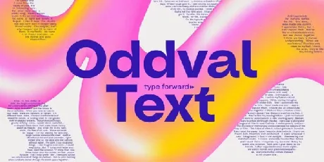 Oddval Text Family font