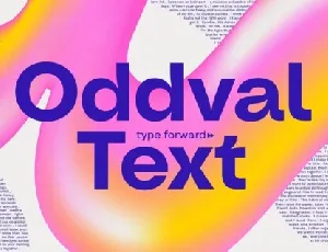 Oddval Text Family font
