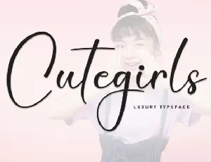 Cutegirls Calligraphy font